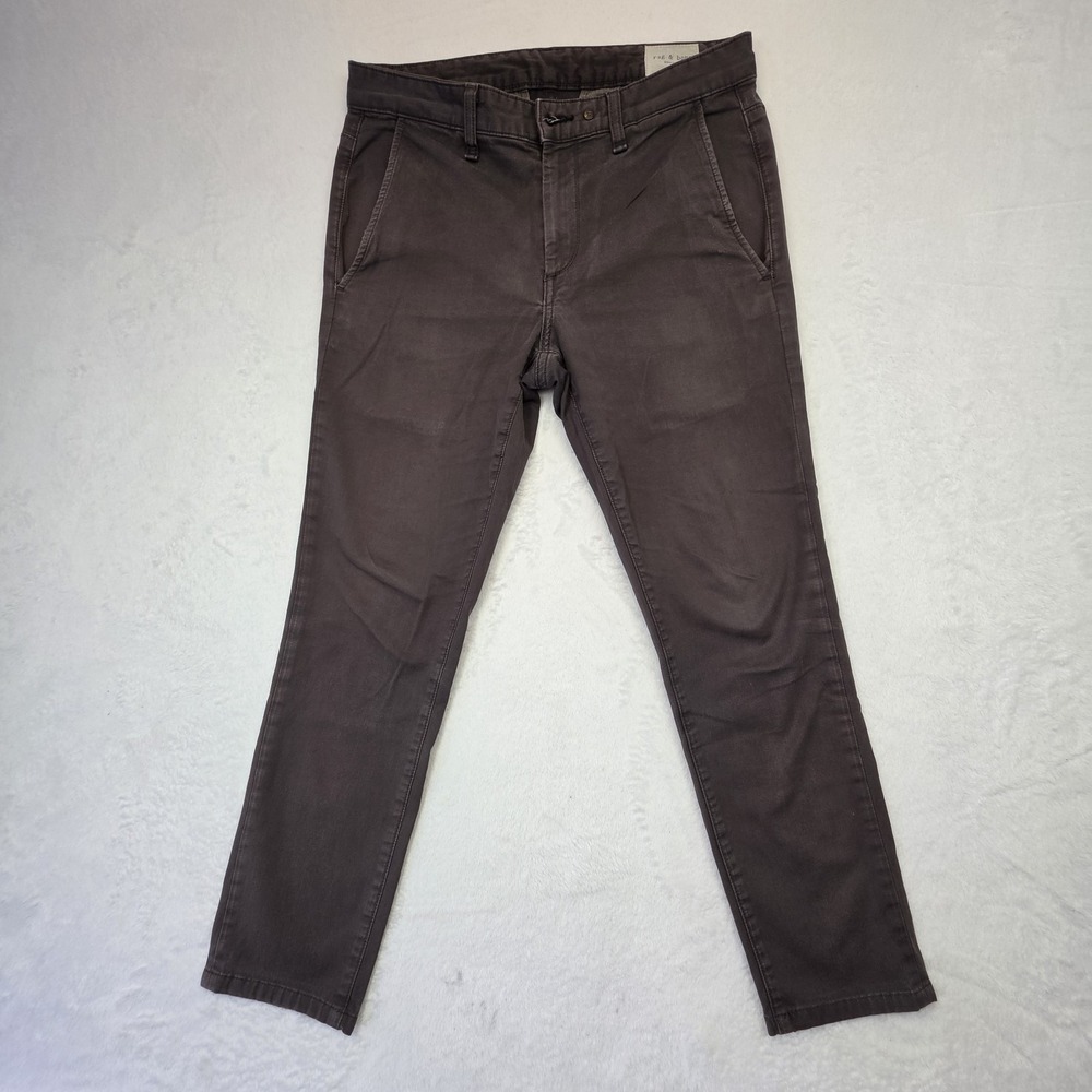 rag & bone Mens Gray Slim Straight Chino Pants Size 30 Stretch Casual